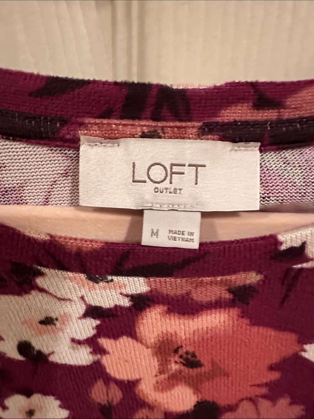 LOFT Floral Long-Sleeve Peplum Blouse - Picture 2 of 2
